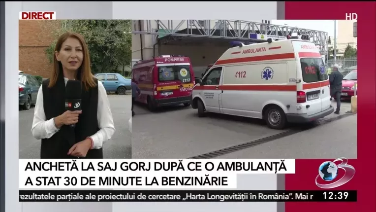 Ancheta la SAJ Gorj, dupa ce o ambulanta a stat 30 de minute la benzinarie