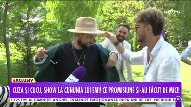 Cuza si Cucu, show la cununia lui Emi! Ce promisiune si-au facut de mici!
