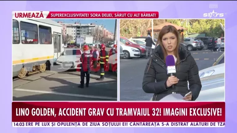 Lino Golden, implicat intr-un accident grav. A intrat cu masina intr-un tramvai