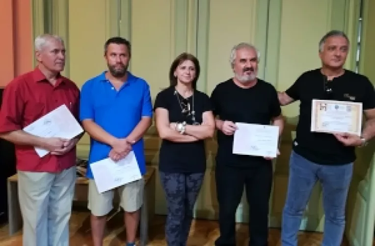 Nestor Damaso del Pino, un cunoscut artist grafic din Las Palmas, Gran Canaria, la Salonul Anual de Caricatura de la Calarasi