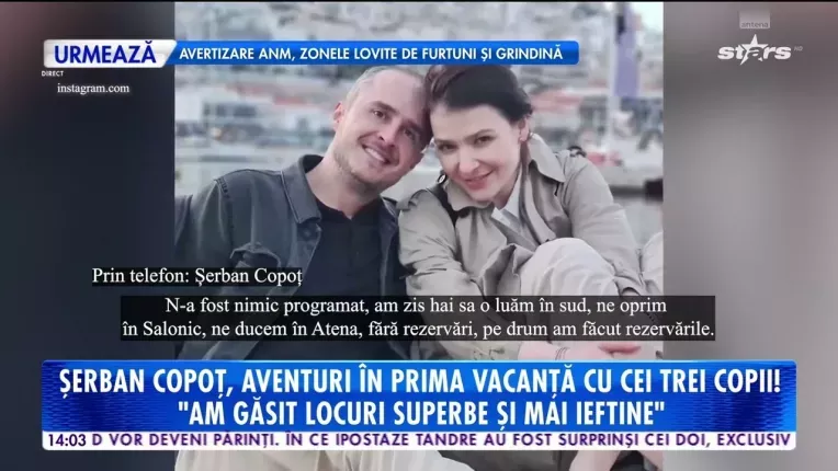Serban Copot, aventuri in prima vacanta cu cei trei copii!