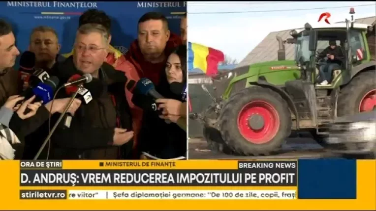 Transportatorii si fermierii continua protestele, dupa negocierile esuate de la  Finante
